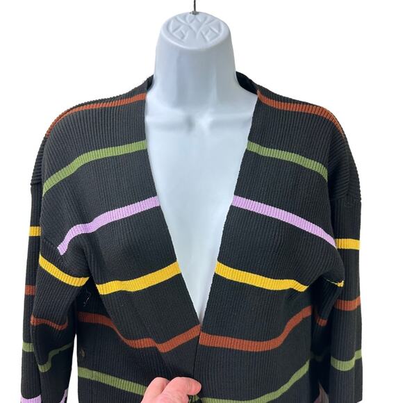 Aster Multicolor Striped Open Cardigan Size Medium - Picture 2 of 5